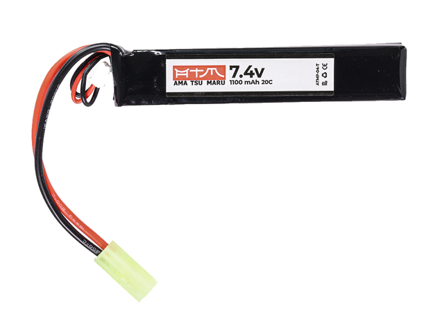 Batterie LiPo ATM Power  7,4V 1100mAh 20C Mini Stick (Tamiya Mini)