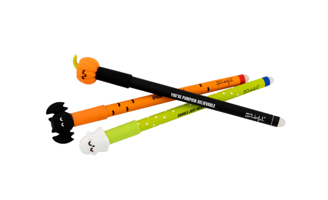 Set di 3 penne BoBo Halloween - cancellabili e ricaricabili 