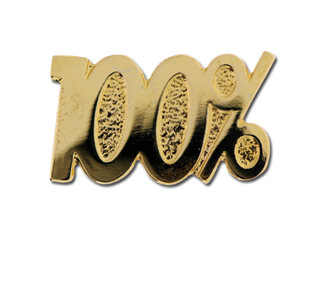 (6) 100% Badge