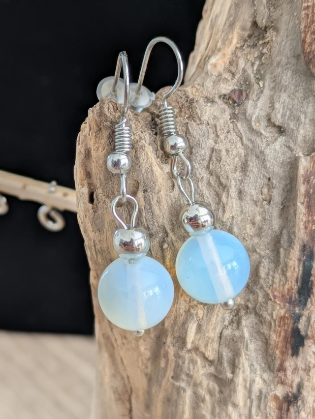 Boucles d'oreilles Opaline argent S925 