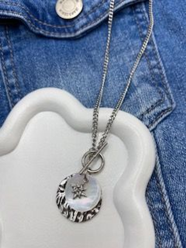 Collier 3 pendentifs en acier inoxydable