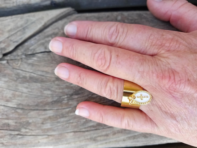 Bague manchette réglable "Aantar Jyoti" – Lumière intérieure