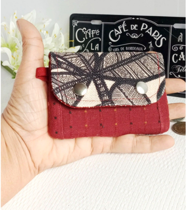 Porte-monnaie femme, porte-monnaie textile, porte-cartes
