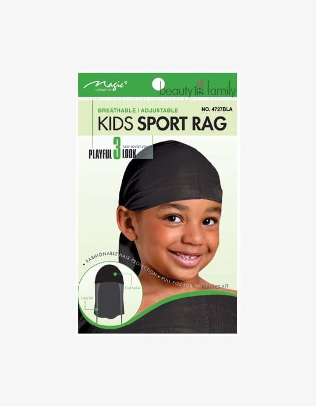 Magic Kids Sports Rag Black Cap Durag