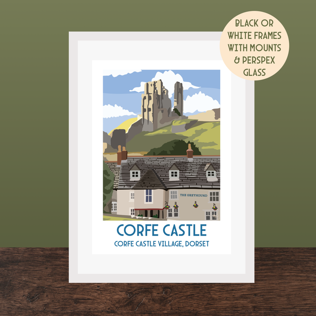 Corfe Castle, Personalised Wedding Venue Print