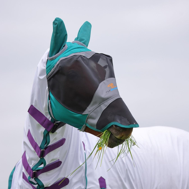 Shires Deluxe Fly Mask with Ears and Nose