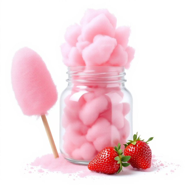 Pot de Barbe à Papa Fraise