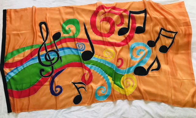 Whorship  Psaume 150.4 Soie épaisse livrée sans tige 