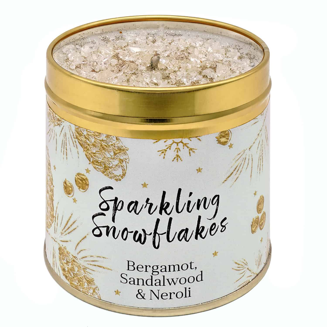 Sparkling Snowflake Christmas Candle 