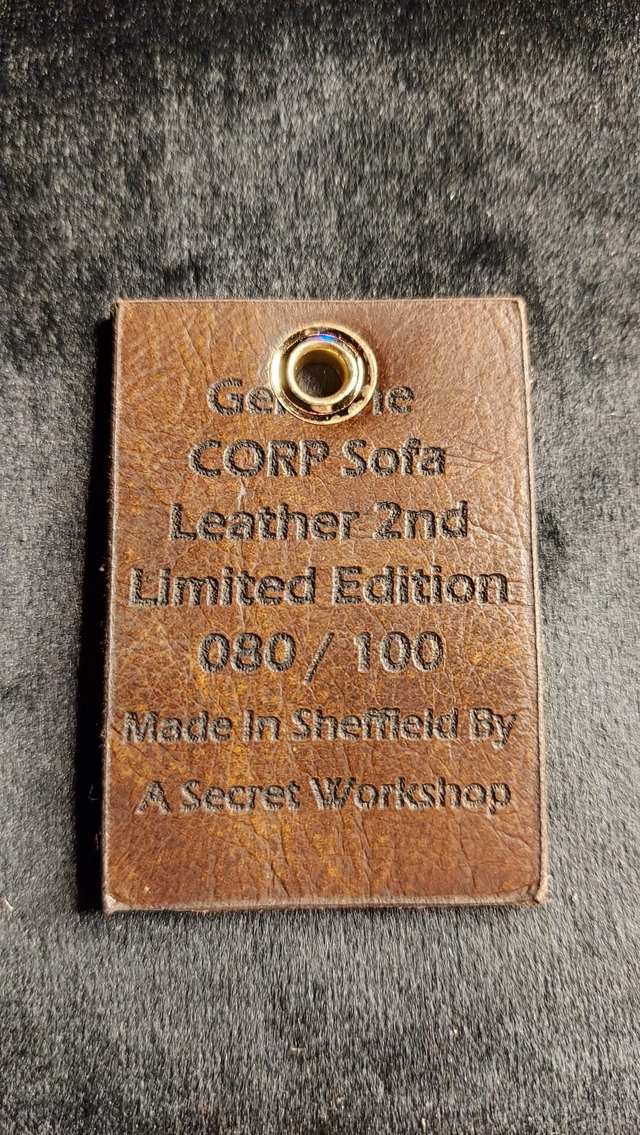 080 / 100 2nd Limited Edition Genuine CORP SOFA Leather Keyring 