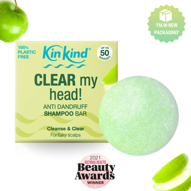 CLEAR my head! Anti Dandruff Shampoo Bar for Flaky Scalp.
