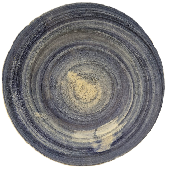SH20 Raku Plate by Sally Hamer, 39cm diameter Ceramic