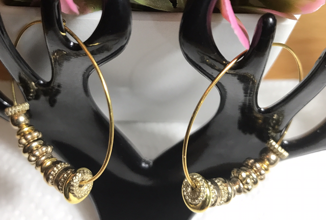 Gold Colour Hoop Earrings (not large)- GCHE01