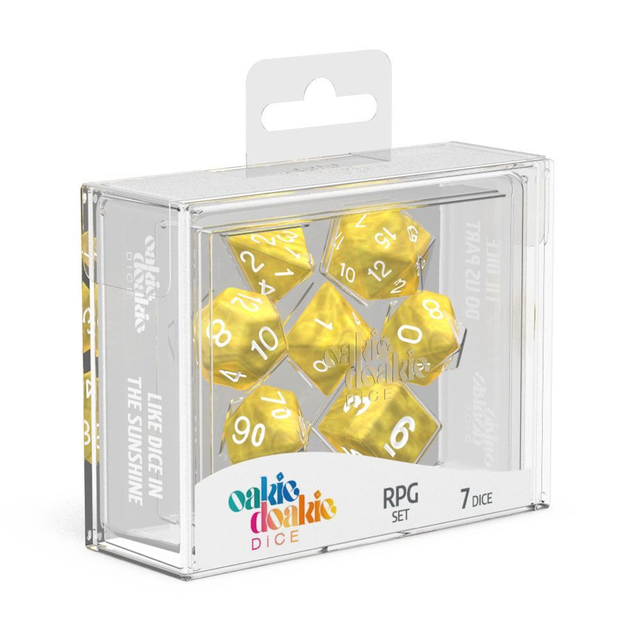 Oakie Doakie Dice RPG Set Marble - Yellow