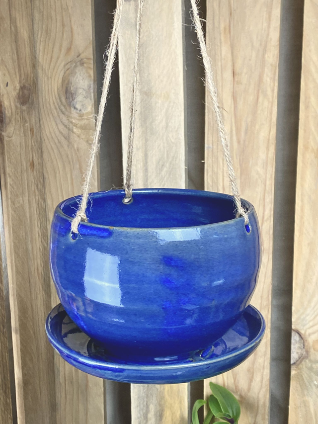 Pot suspendu_Taille L_Bleu nuit