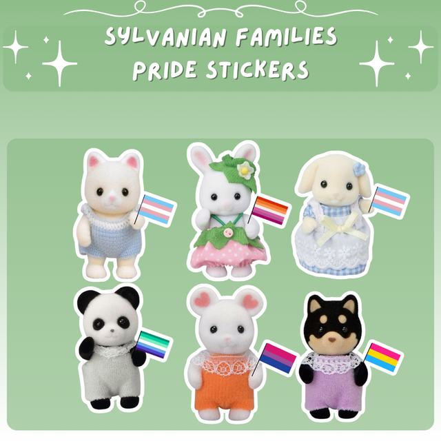 Calico Critters Pride Flag Stickers