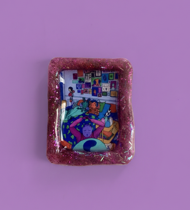 Queer handmade resin magnet 