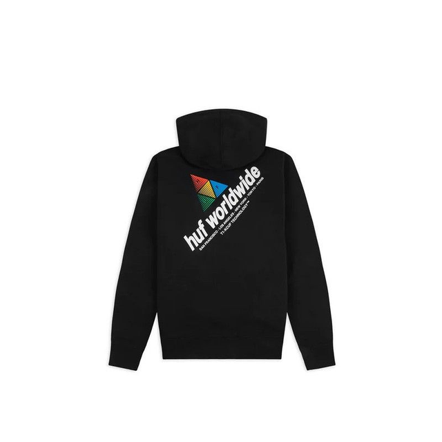 523FC00099B - HUF FELPA CAPPUCCIO STAMPA SCHIENA TRINGOLINO MULTICOLOR