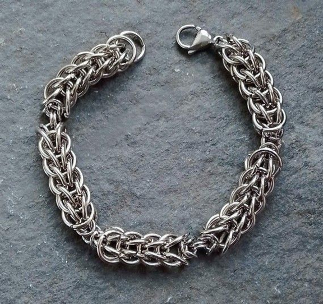 Full Persian and link Stainless Steel Chain Maille Bracelet