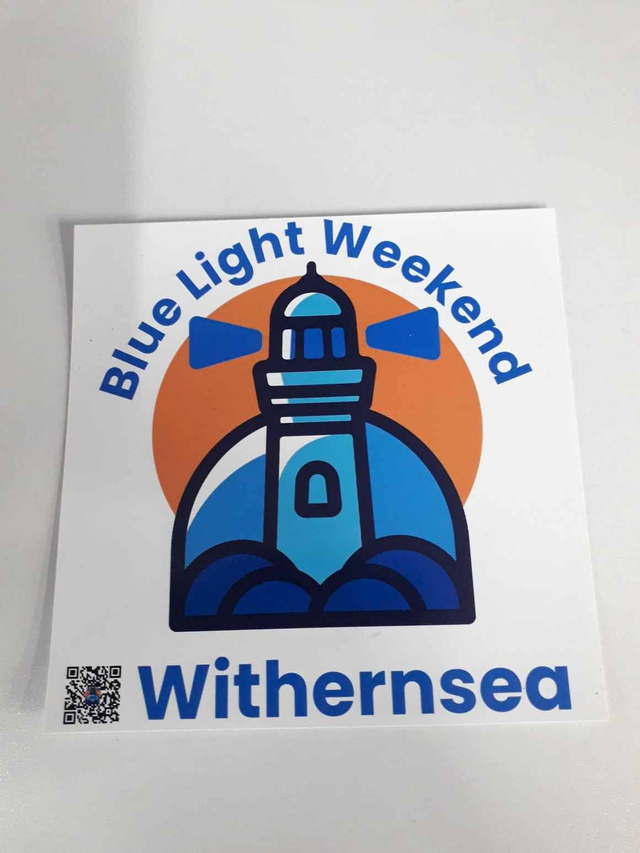 Blue Light Weekend Car Sticker