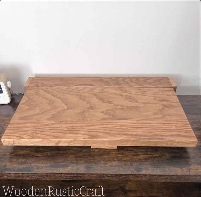 Handmade Solid Oak Folding Wall Desk