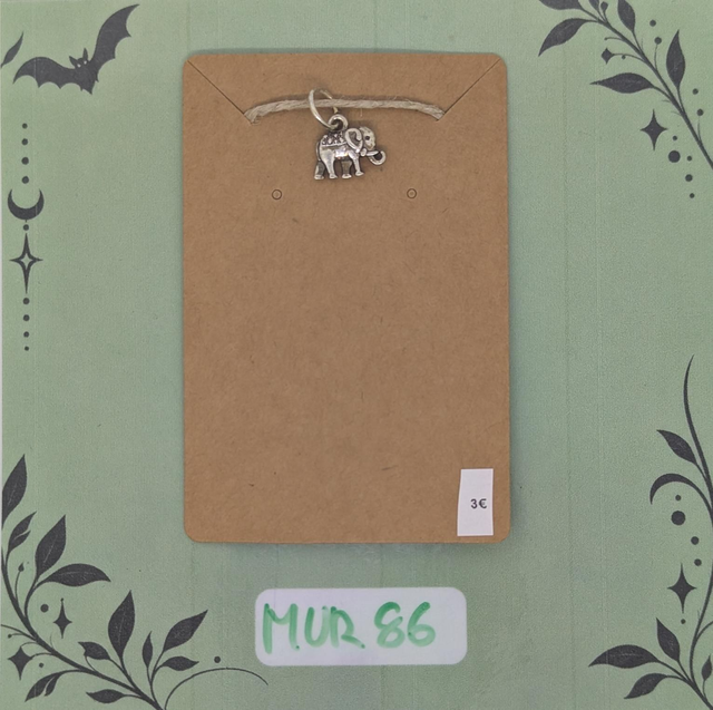 MUR86 Pendentif Éléphant 