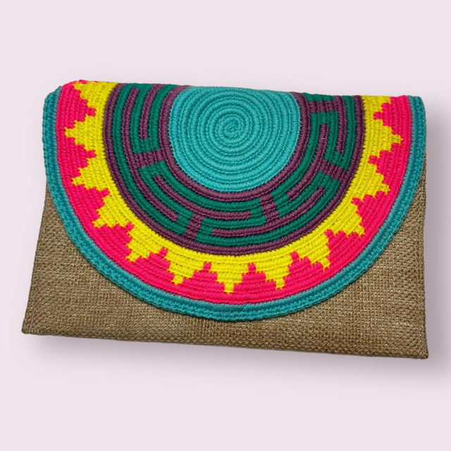 Pochette Juta e Uncinetto