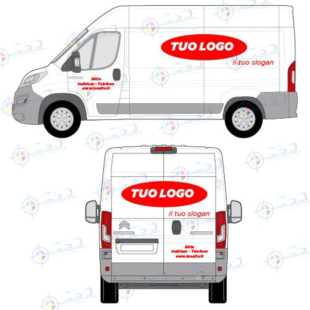 Personalizzazione furgone grande Easy come da immagine (prezzo comprensivo IVA)