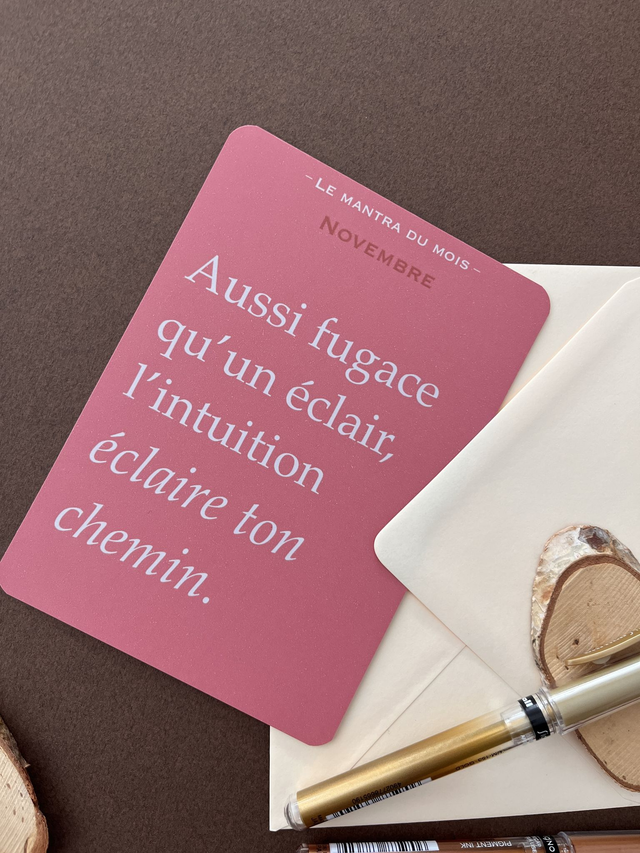 Carte de vœux "Mantra" novembre
