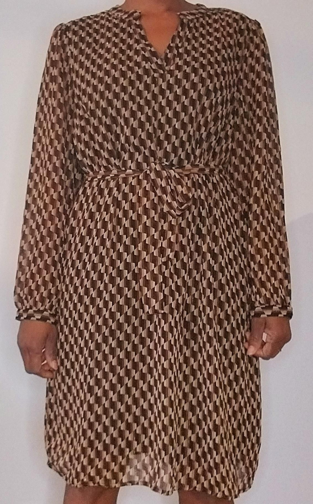 Robe imprimée marron