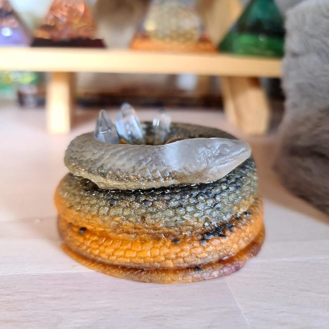 Porte encens serpent Œil de tigre 