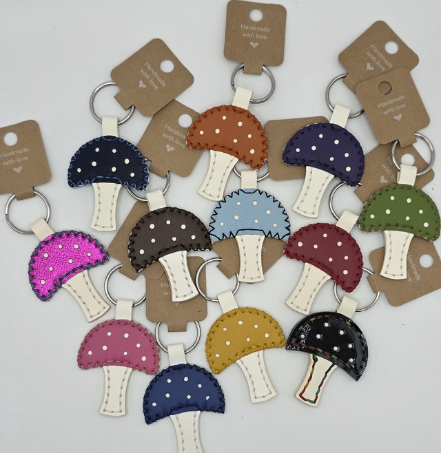 Mushroom keyrings
