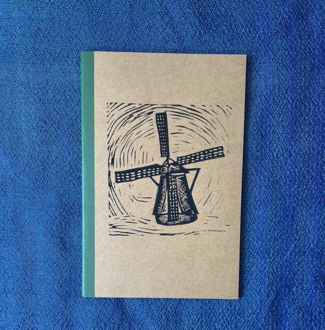 Windmill with Dark Green Bound Spine
