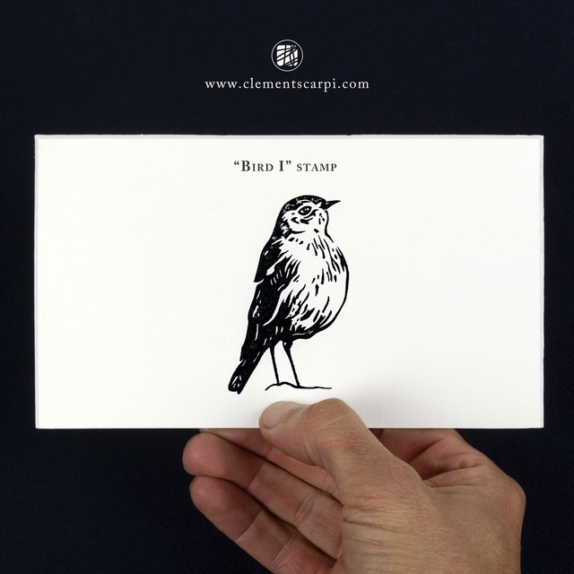 Handcrafted Stamp / Bird I