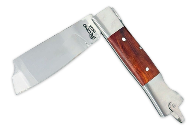 Canivete Tradicional Pica-fumo Inox Madeira Nobre Bainha