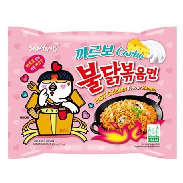 Samyang Buldak Carbonara Ramen Nudeln Hot Chicken 130g