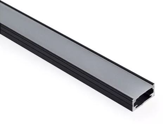 Perfil embutir WAY alum. BC s/fita Led 2 metros