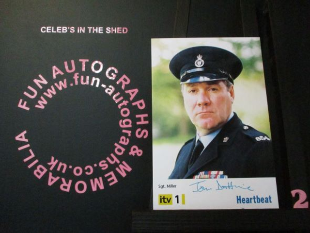 John Duttine (SGT Miller) Original Pre-Print Black &amp; Yellow Heartbeat 6x4 Cast Card (2)