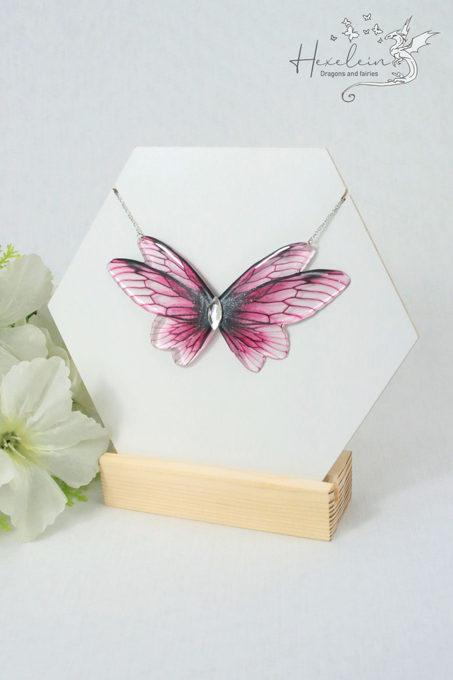 Dark red fairy necklace