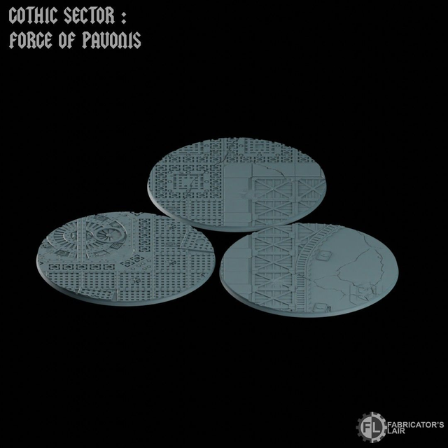 Grimdark Industrial Scenic Bases – 160mm round
