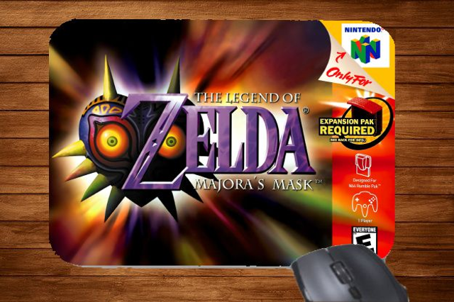 N64 Nintendo 64 The Legend Of Zelda Majora's Mask Printed Mouse Mat