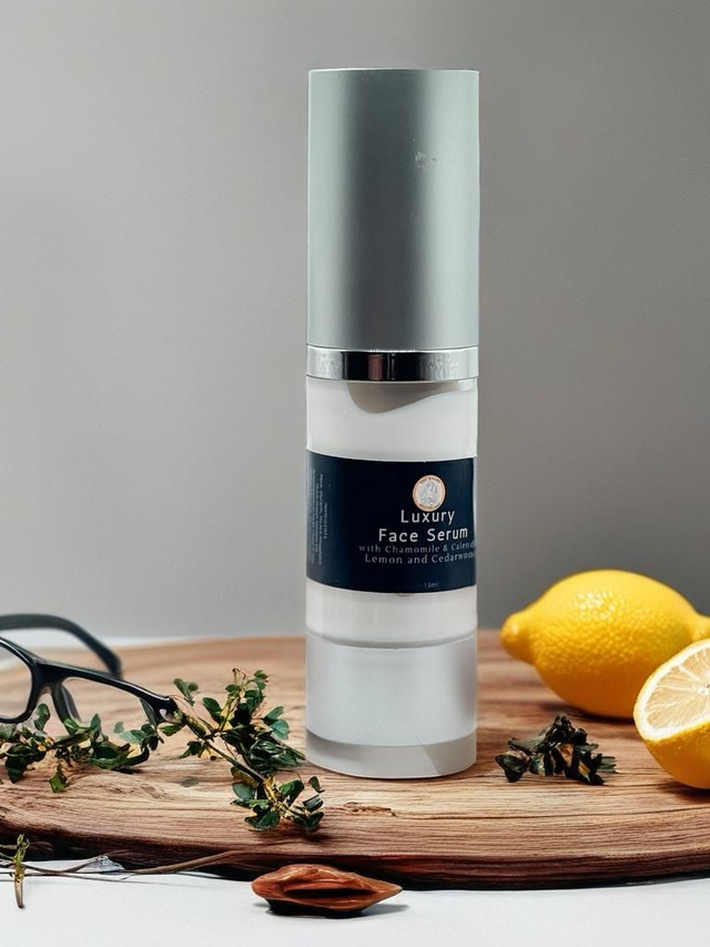 Luxury Face Serum (30ml) - Chamomile &amp; Calendula with Lemon &amp; Cedarwood