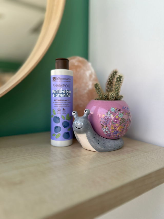 Shampoo Bio Antiossidante per capelli bianchi, grigi e spenti di La Saponaria (200 ml)