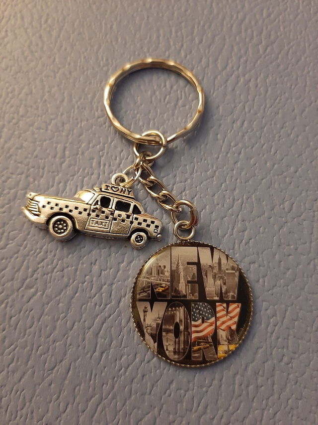 Porte-clés argenté - New York