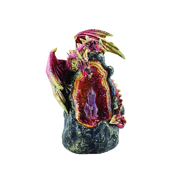 Porte encens à refoulement dragons rouges à Led