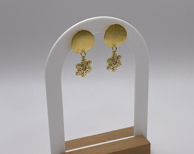 CHRISTMAS GOLDEN SNOWFLAKES Ohrringe