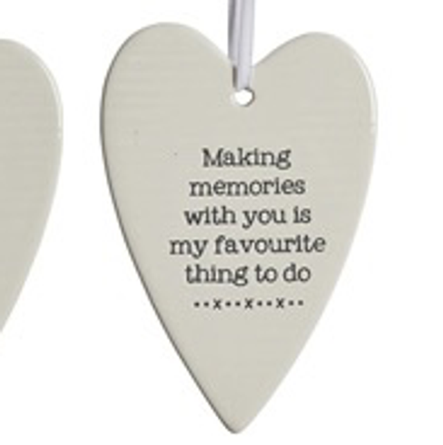 Making memories hanging heart