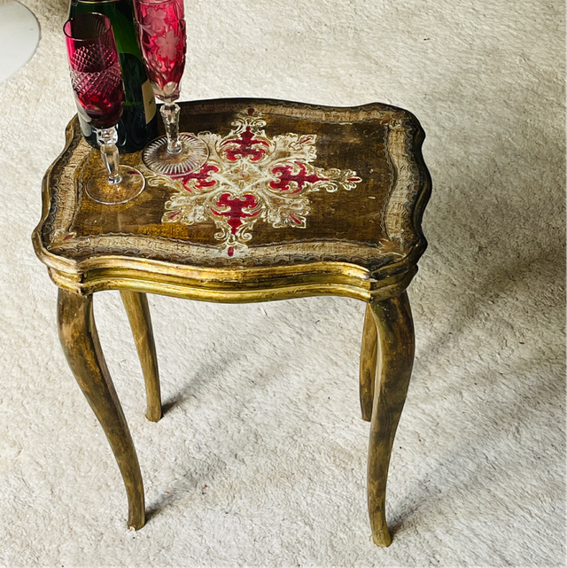 Florentiner  Tisch Gold aus Holz 