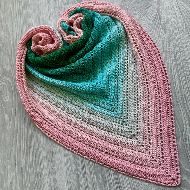 'Pink-sands' - Crochet Shawl/Wrap/Scarf