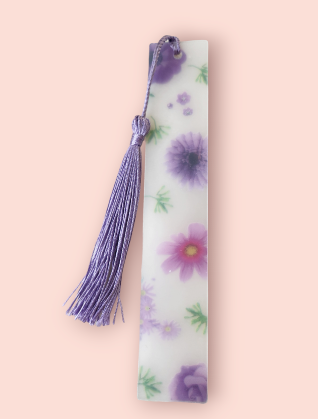 Purple Tassel Flower Power Bookmark